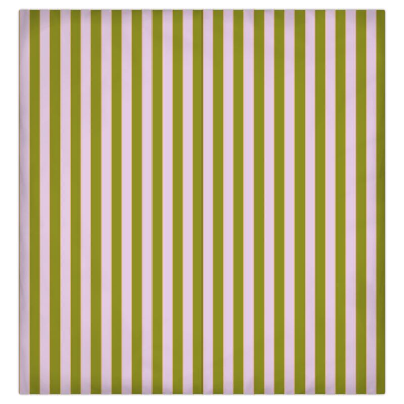 Green and Purple Striped Reversible Duvet Cover