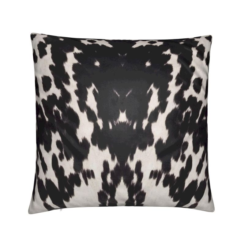 Black & White Cowhide Print Pillow Cover