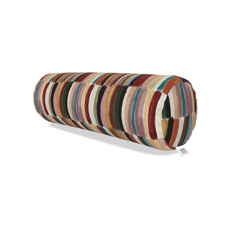 Large Multicolor Patchwork Bolster Pillow
