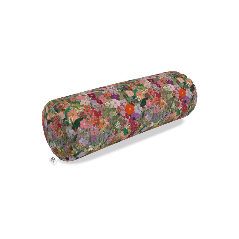 Large Floral Meadow Big Bolster Pillow