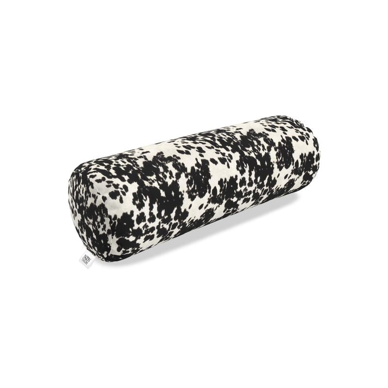 Large Cowhide Print Bolster Pillow