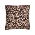 Leopard Pillow Cover with Piping
