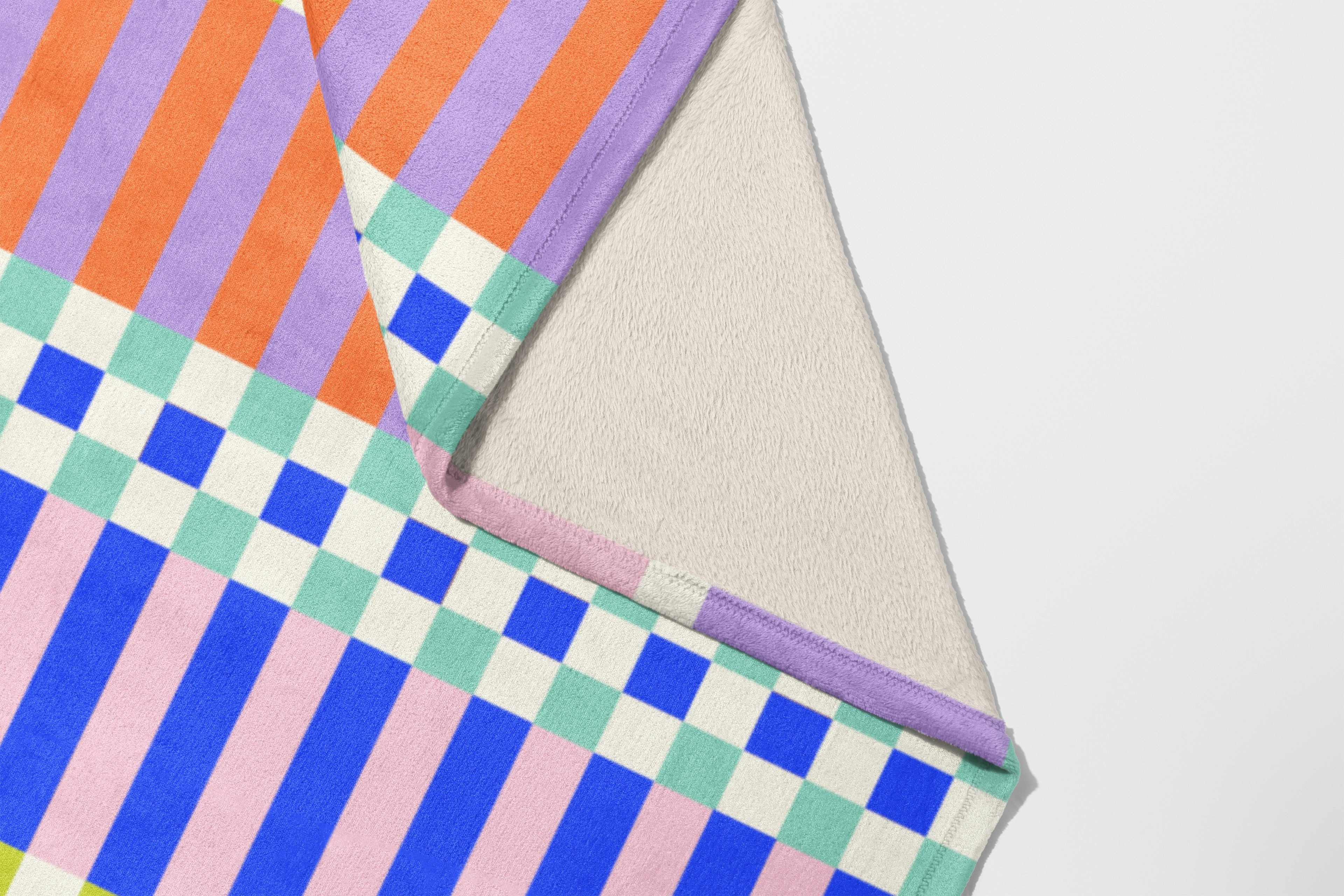 Fleece Checkered Throw Blanket