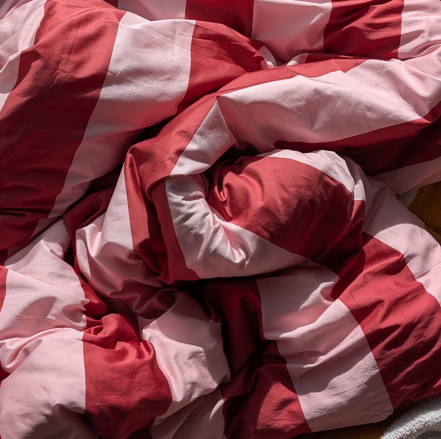 Red & Pink Statement Stripe Duvet Cover