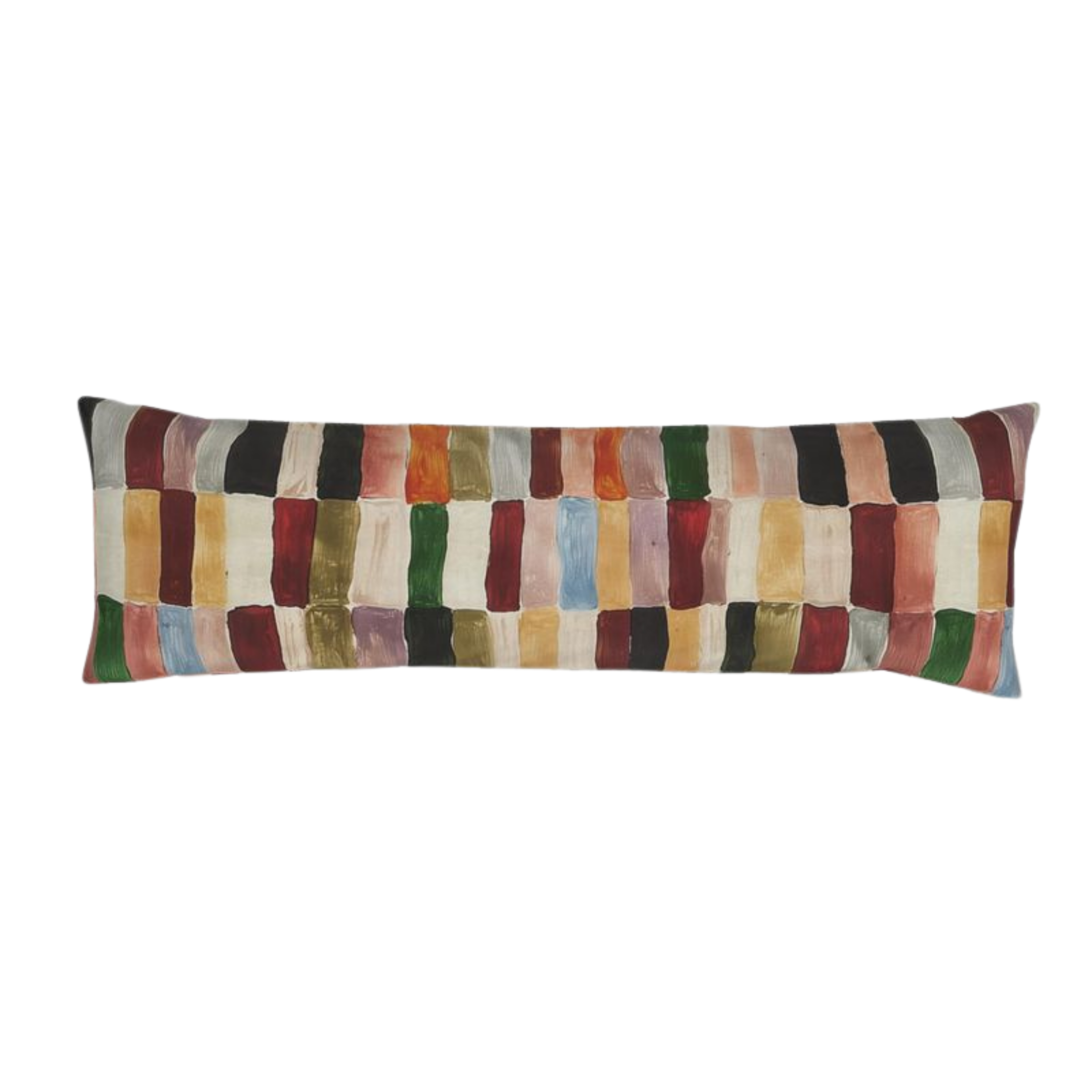Multicolor Patchwork Lumbar Pillow