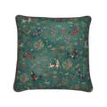 Persian Hunting Scene Throw Pillow - Peacock