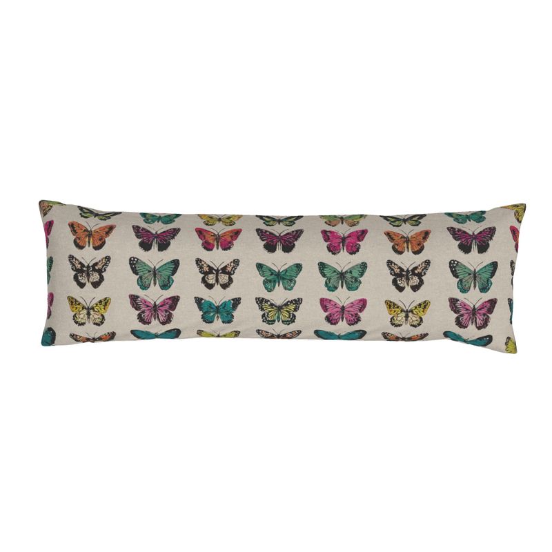 Modern Butterfly Print Festival Lumbar Pillow