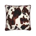 Spicy Cowhide Print Pillow Cover with Red Piping