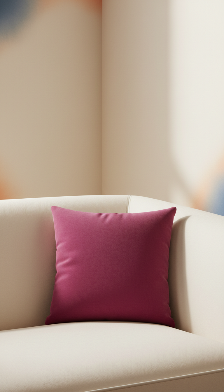 Magenta Velvet Artful Pillow
