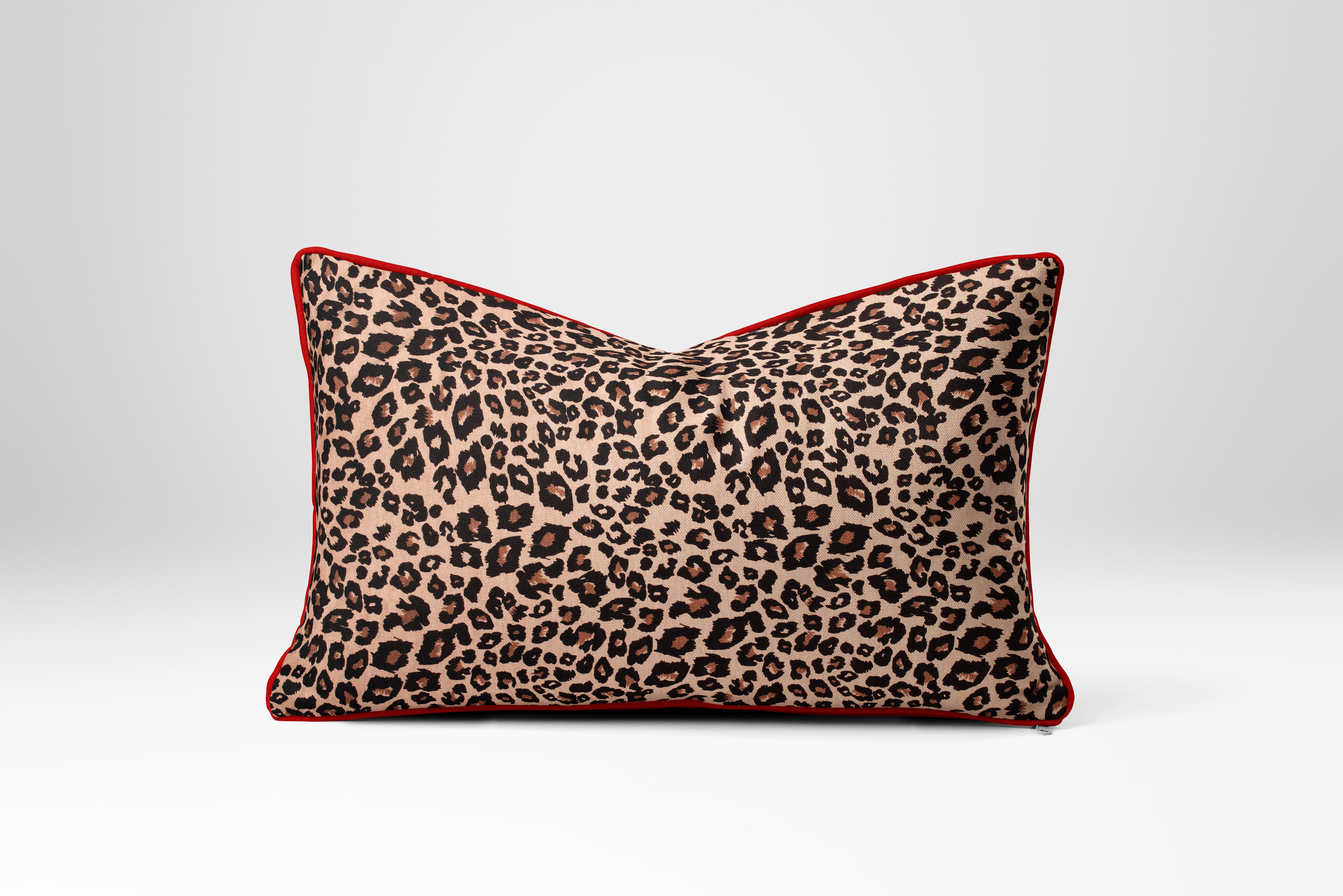 Leopard Pillow Cover with Piping